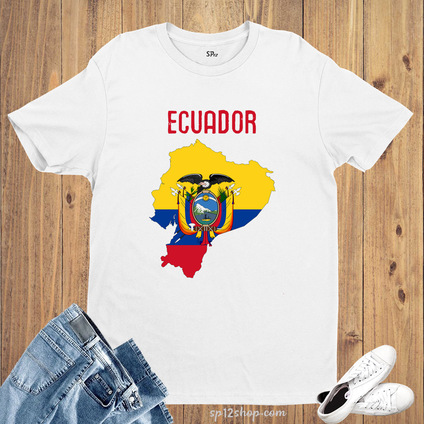 Ecuador Flag T Shirt Olympics FIFA World Cup Country Flag Tee Shirt