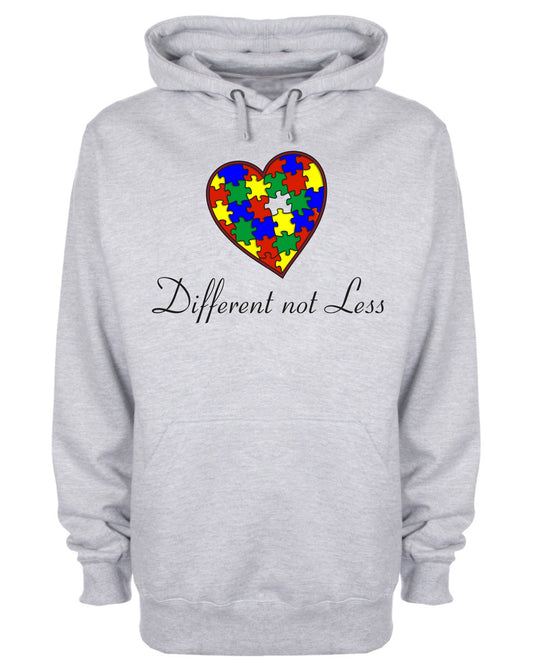 Different Not Less Love Puzzle Autism Awareness Hoodie