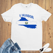El Salvador Flag T Shirt Olympics FIFA World Cup Country Flag Tee Shirt