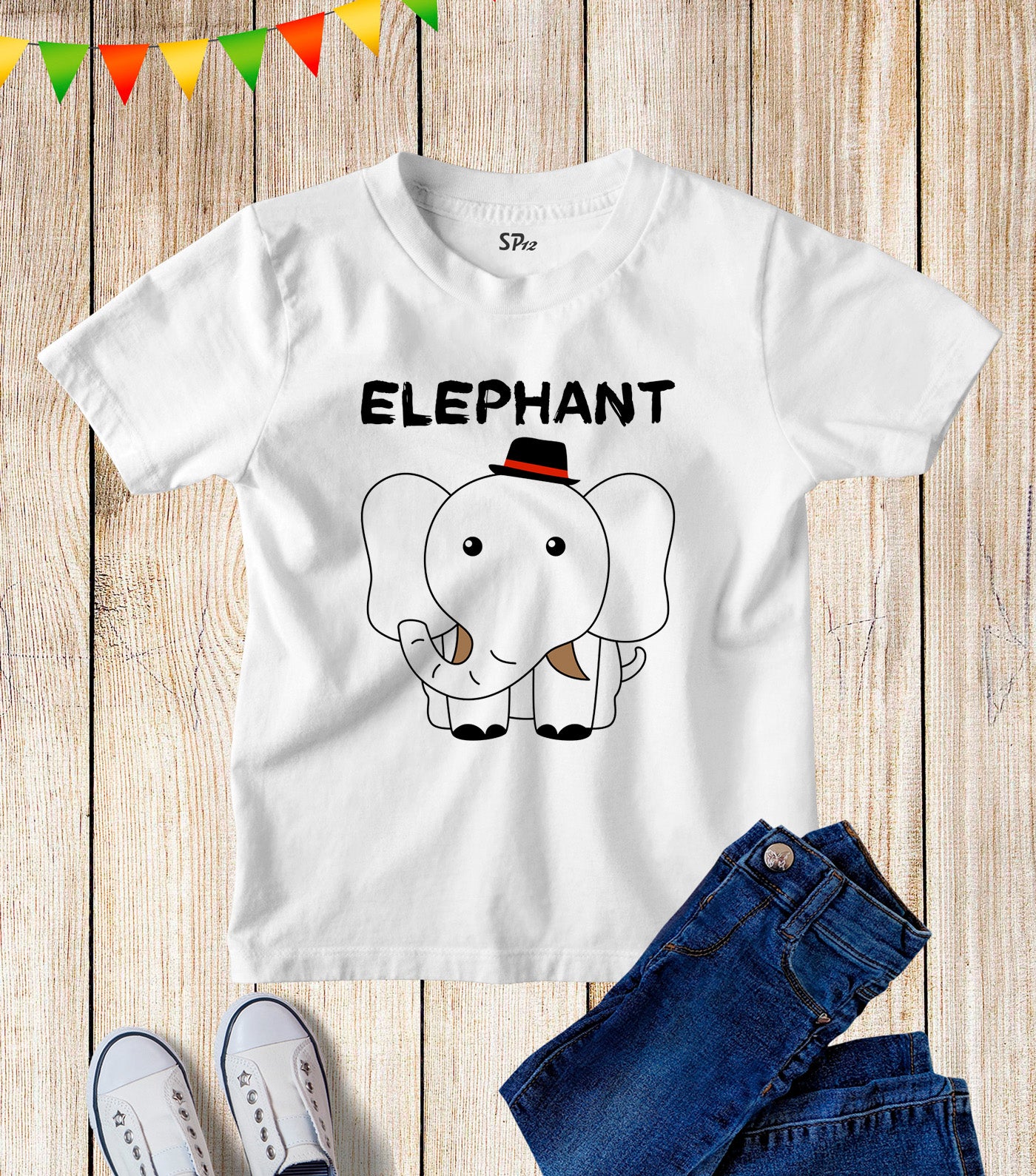 Elephant Animal Funny Kids T Shirt