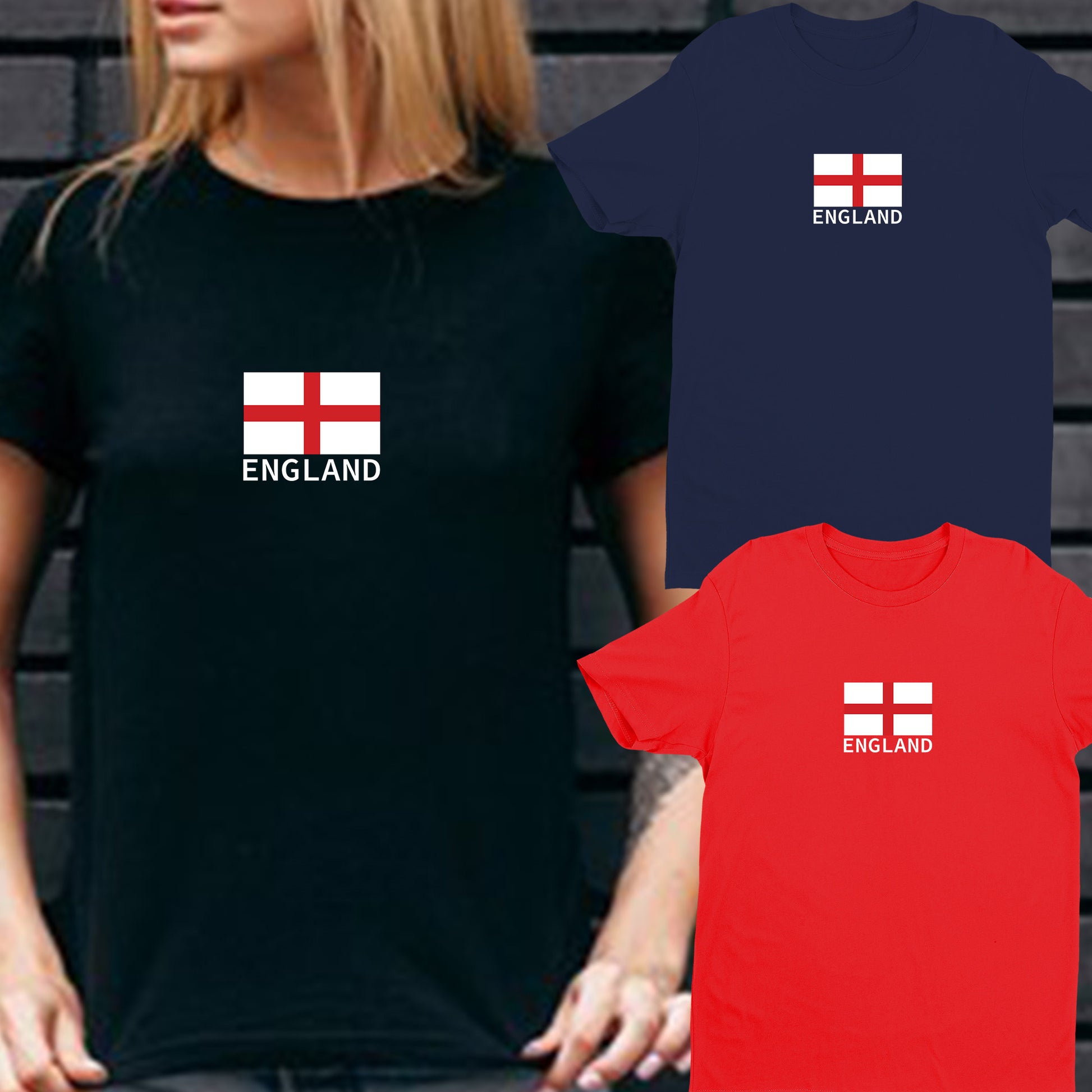 England Flag Euro 2021 World Cup Football T Shirt