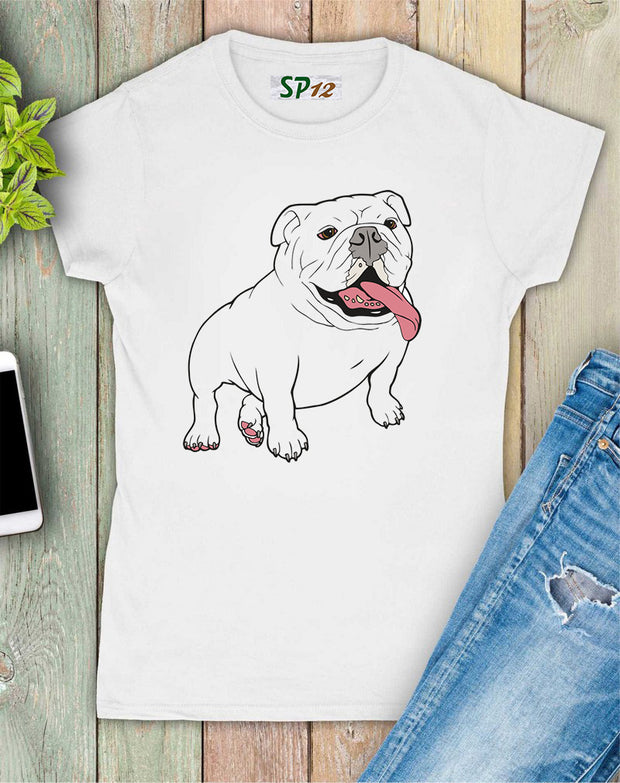 English Bull Dog Graphic Women T Shirt