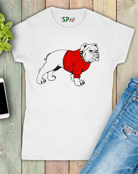 English Bulldog Women Animal Slogan T Shirt