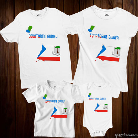 Equatorial Guinea Flag T Shirt Olympics FIFA World Cup Country Flag Tee Shirt