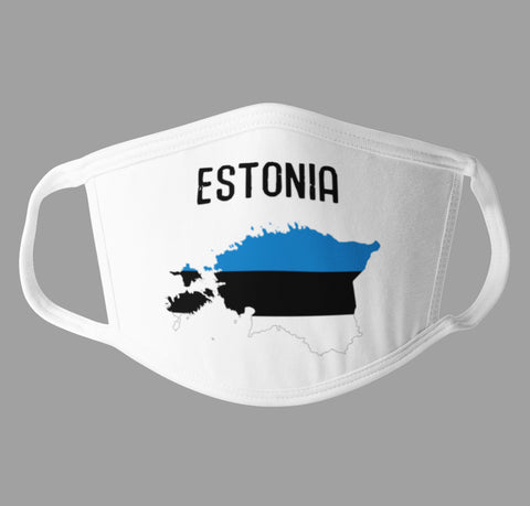 Estonia Flag Face Mask Cover Patriotic Facemask Covering