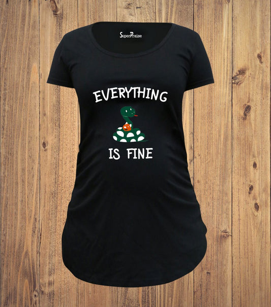 Everything Is Fine Maternity T Shirt