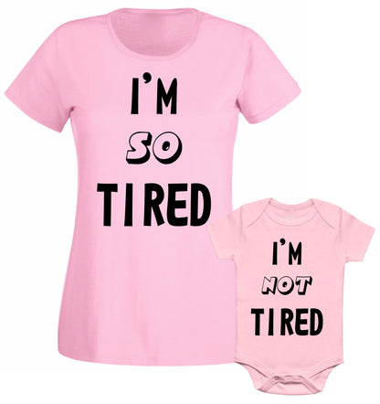 I Am So Tired I Am Not Tired Slogan Mom Mommy Mothers Day Family Matching T shirt