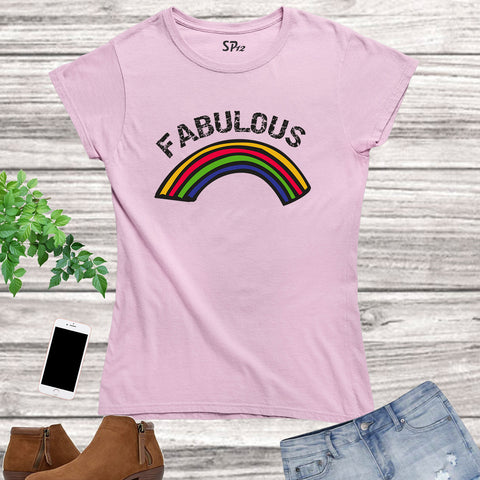 Fabulous Colourful Rainbow Women T Shirt