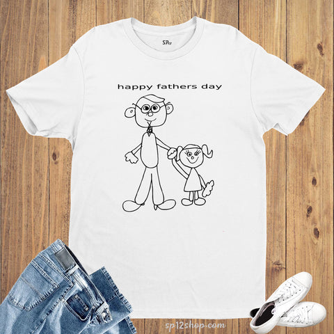 Family Daddy Daughter Son T Shirt Happy Fathers Day