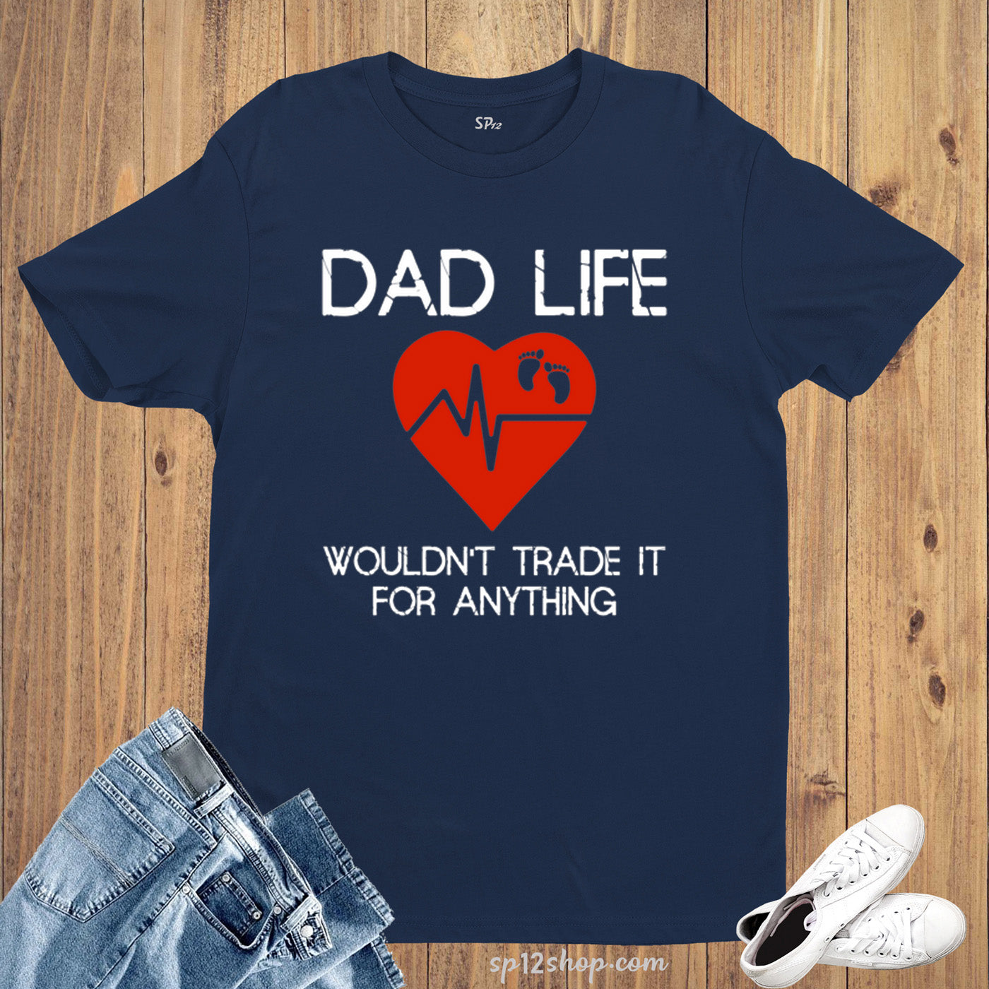 Family Daddy T Shirt Happy Fathers Day Dads Life tshirt tee