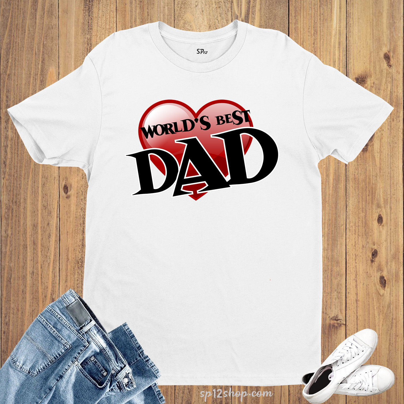 Family Father's Day Cool T Shirt Worlds Best Dad tshirt Tee