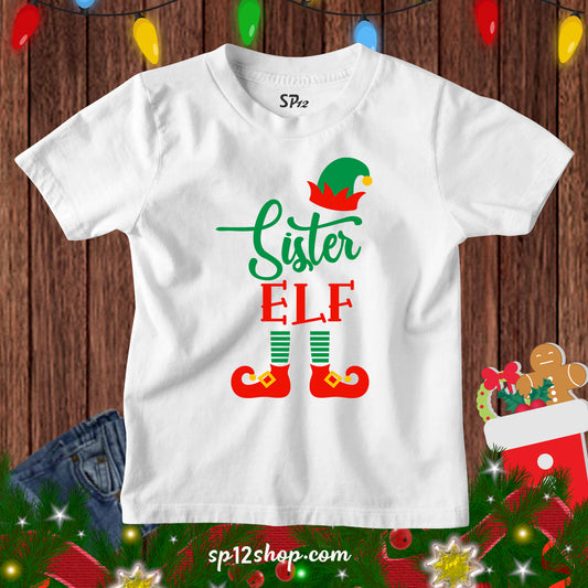 Sister Elf Christmas T shirt