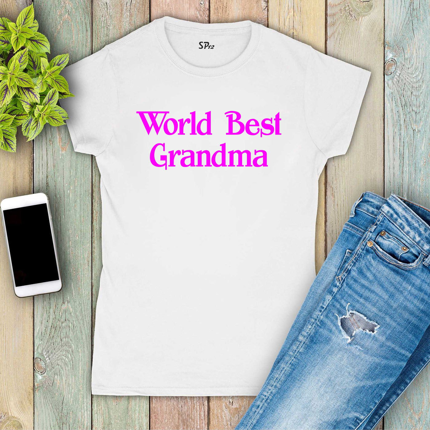 Family Women Grandma T Shirt World Best Grand Mother Slogan