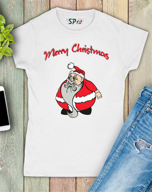 Fat Santa Claus Christmas Women T Shirt
