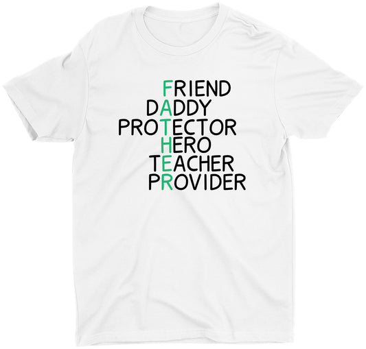 Dad Definition Father Friend Daddy Hero Teacher Provider T-Shirt