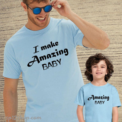 Amazing Baby Father Daddy Daughter Dad Son Family Matching T shirts