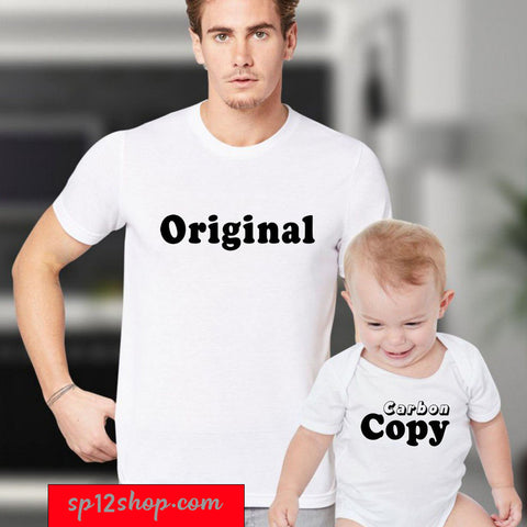 Father Daddy Daughter Dad Son Family Matching T shirts Original Carbon Copy