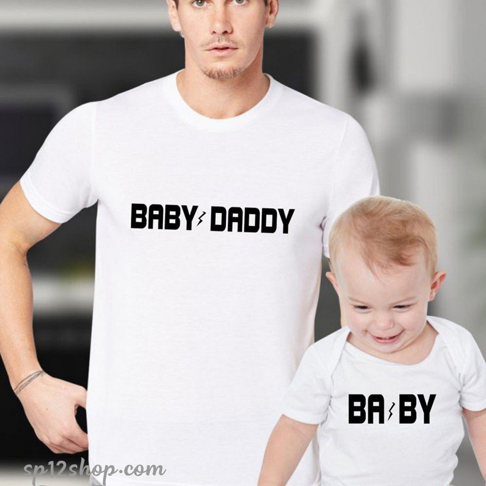 Baby Daddy BABY Father Daughter Dad Son Matching T shirts