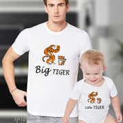 Father Daddy Daughter Dad Son Matching T shirts Big Little Tiger