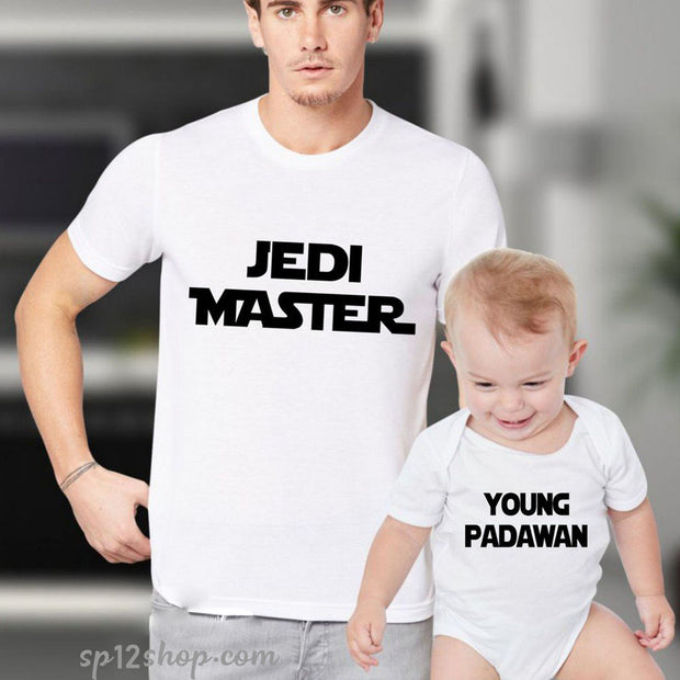 Father Daddy Daughter Dad Son Matching T shirts Star War Jedi Master Padawan
