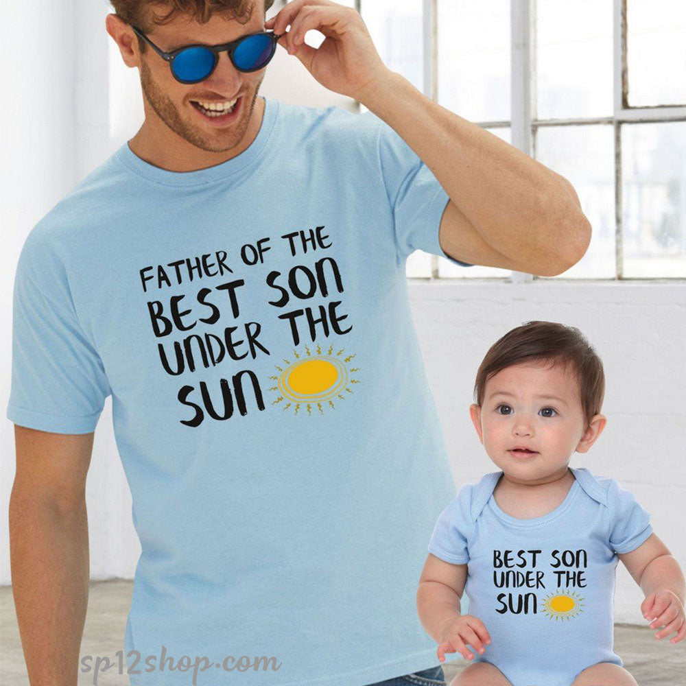 Father Daddy Daughter Dad Son Matching Tshirts Father Of Best Son Under Sun