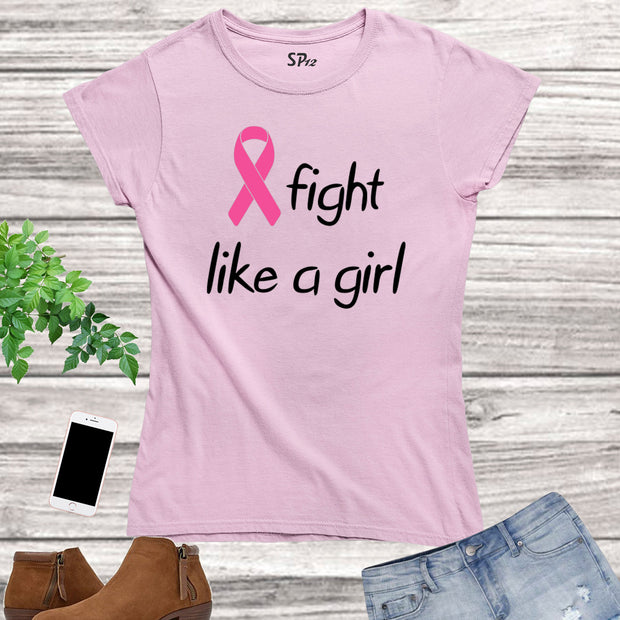 Fight Like A Girl Breast Cancer Women T Shirt