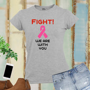 Fight Ribbon Breast Cancer Awareness Women T Shirt