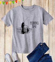 Kids Fishing Hobby Slogan Fisherman T Shirt