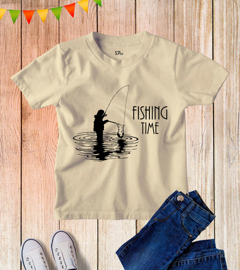 Kids Fishing Hobby Slogan Fisherman T Shirt