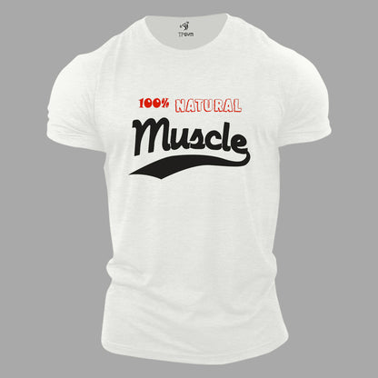 Fitness Crossfit Gym T Shirt Natural Muscle Biceps Protein