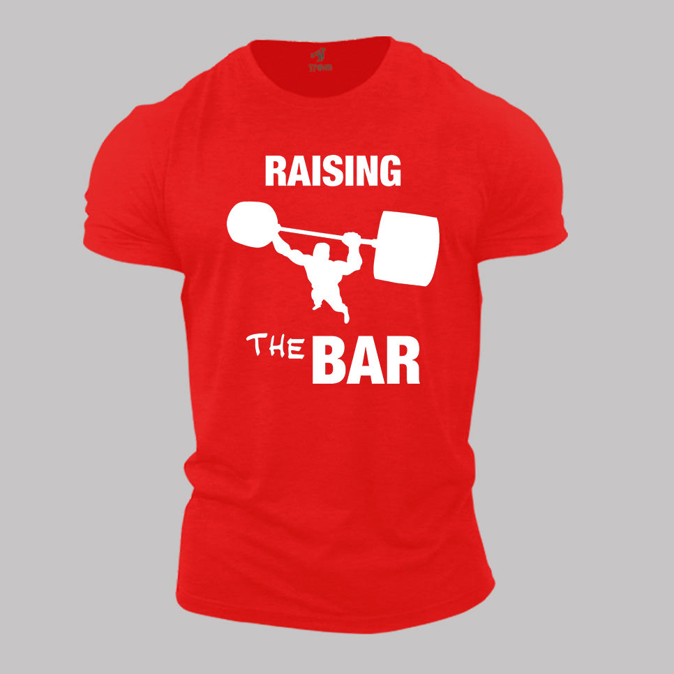 Fitness Crossfit Gym T shirt Raising The Bar Heavy Weight Lifting