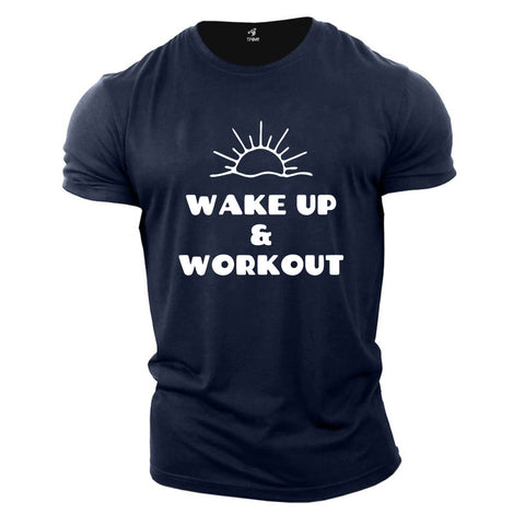 Fitness Crossfit Gym T shirt Wake up and Workout T-Shirt