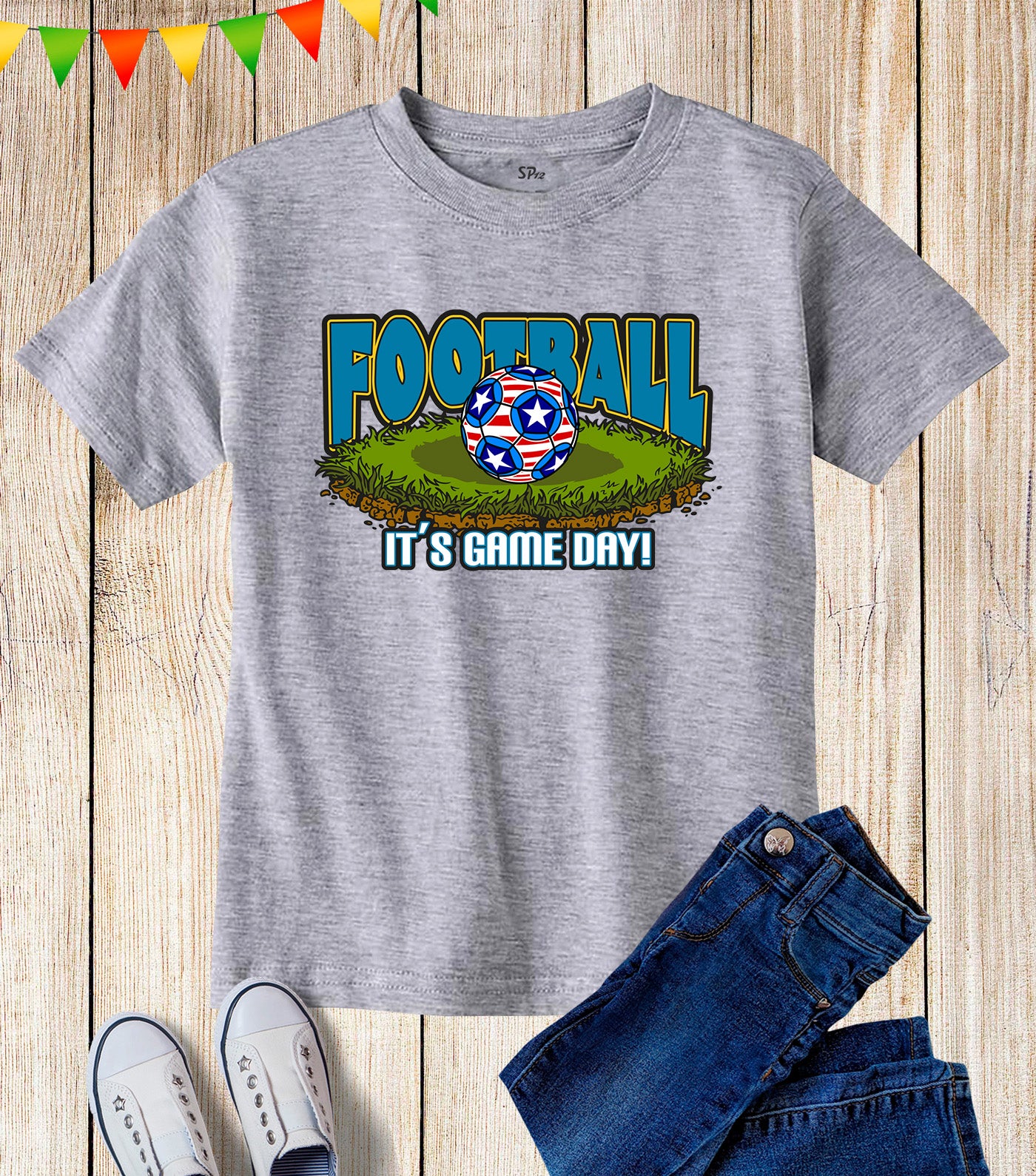 Kids Football Match Game Day Soccer Player T Shirt
