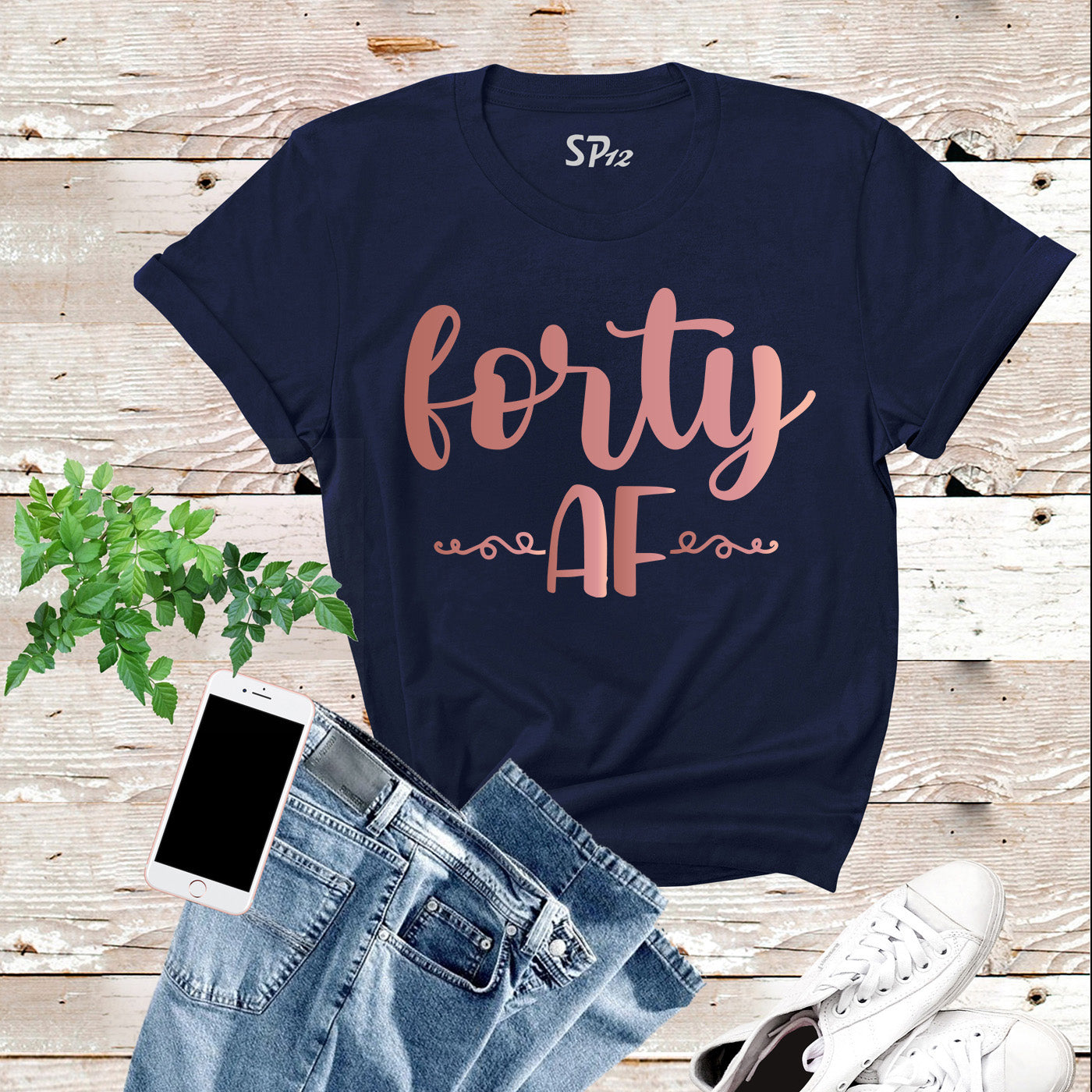 Forty Af Birthday Squad T Shirt 40th Birthday Gift For Friends And Family Tees