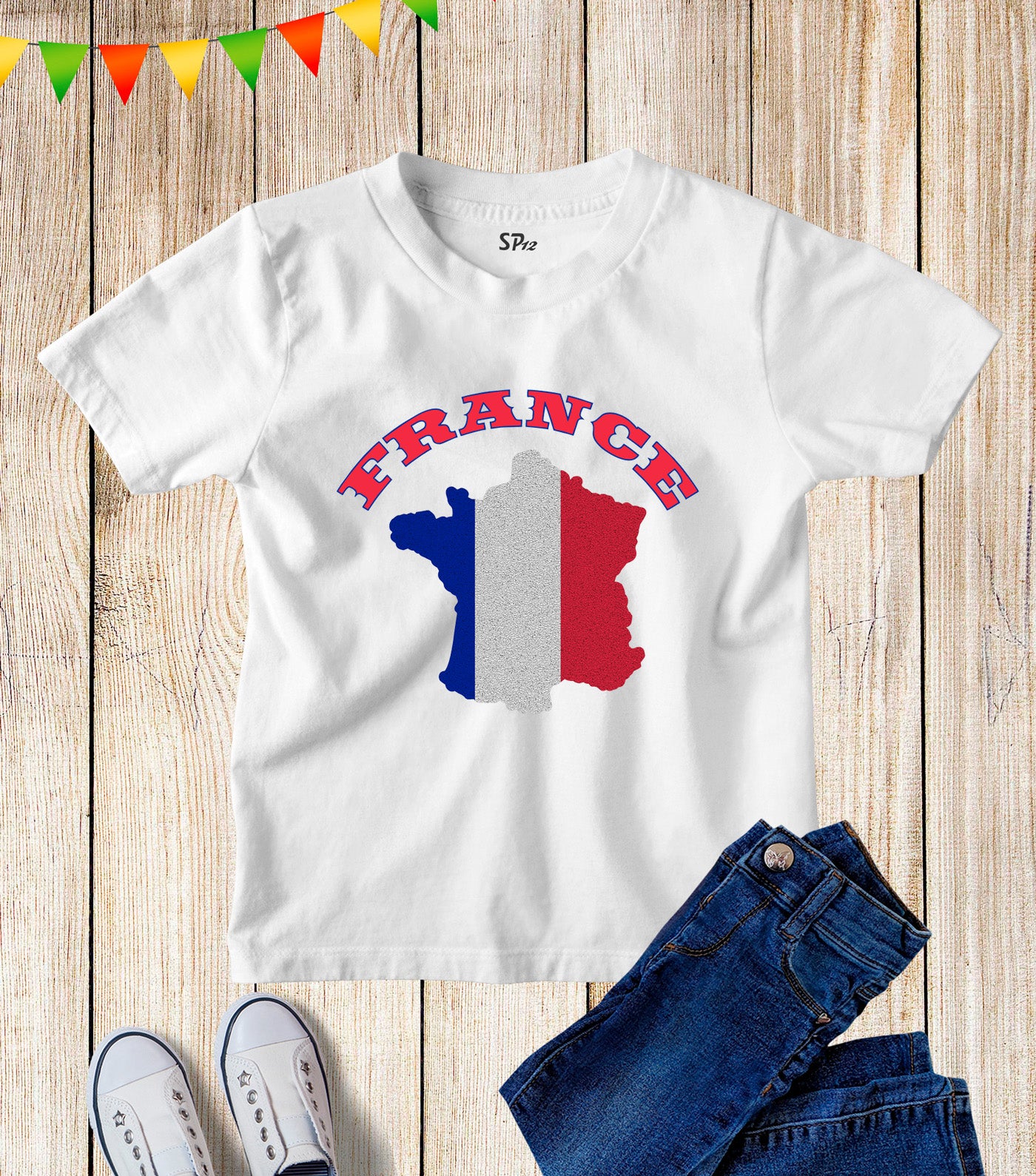Kids France Flag T shirt