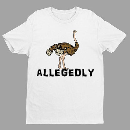 Funny Allegedly T Shirts Ostrich Retro Vintage Sunset Gifts