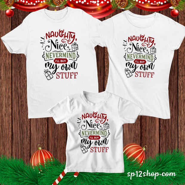 Secret Santa Naughty Nice Neverland Christmas T shirt