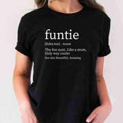 Custom Funny Funtie Definition Aunt Shirt for Adults and Kids