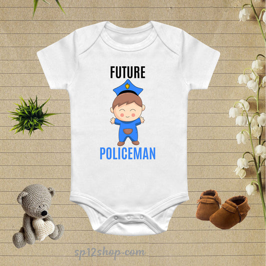 Future Policeman Funny Baby Bodysuit Onesie