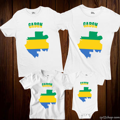 Gabon Flag T Shirt Olympics FIFA World Cup Country Flag Tee Shirt