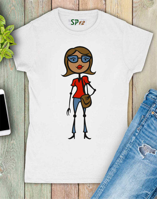 Geek Chic Lady Women Graphic T Shirt