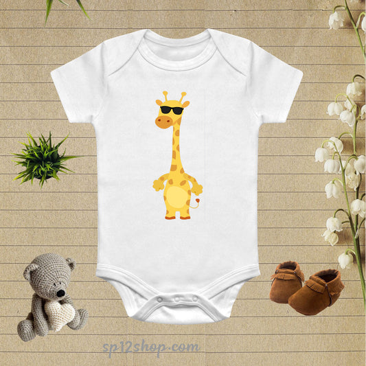 Giraffe Funny Animal Baby Bodysuit Onesie