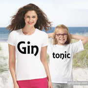 Gin And Tonic Mother Mum Aunty Mummy Daughter Matching T shirts