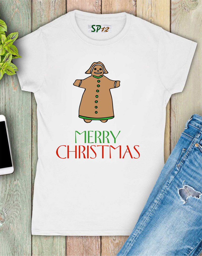 Gingerbread Merry Christmas Women T Shirt