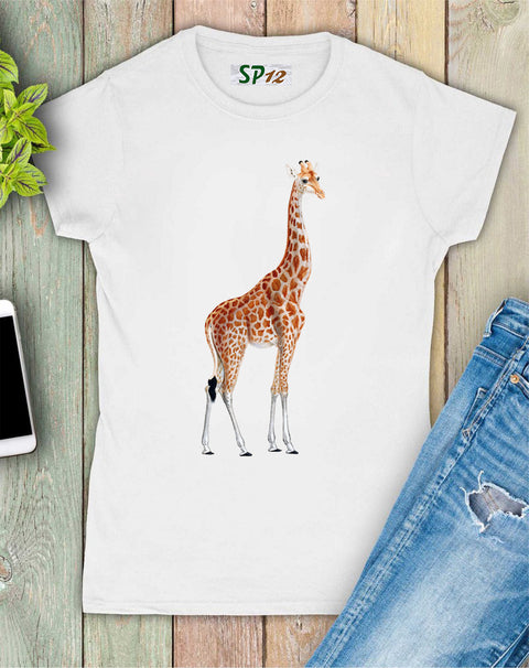 Giraffe Graphic Animal Women T Shirt