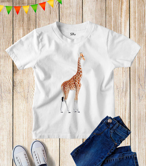 Kids Giraffe Wildlife Animal Safari Zoo T Shirt