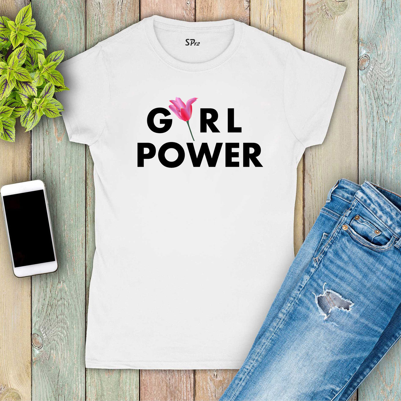 Girl Power Slogan Women T Shirt