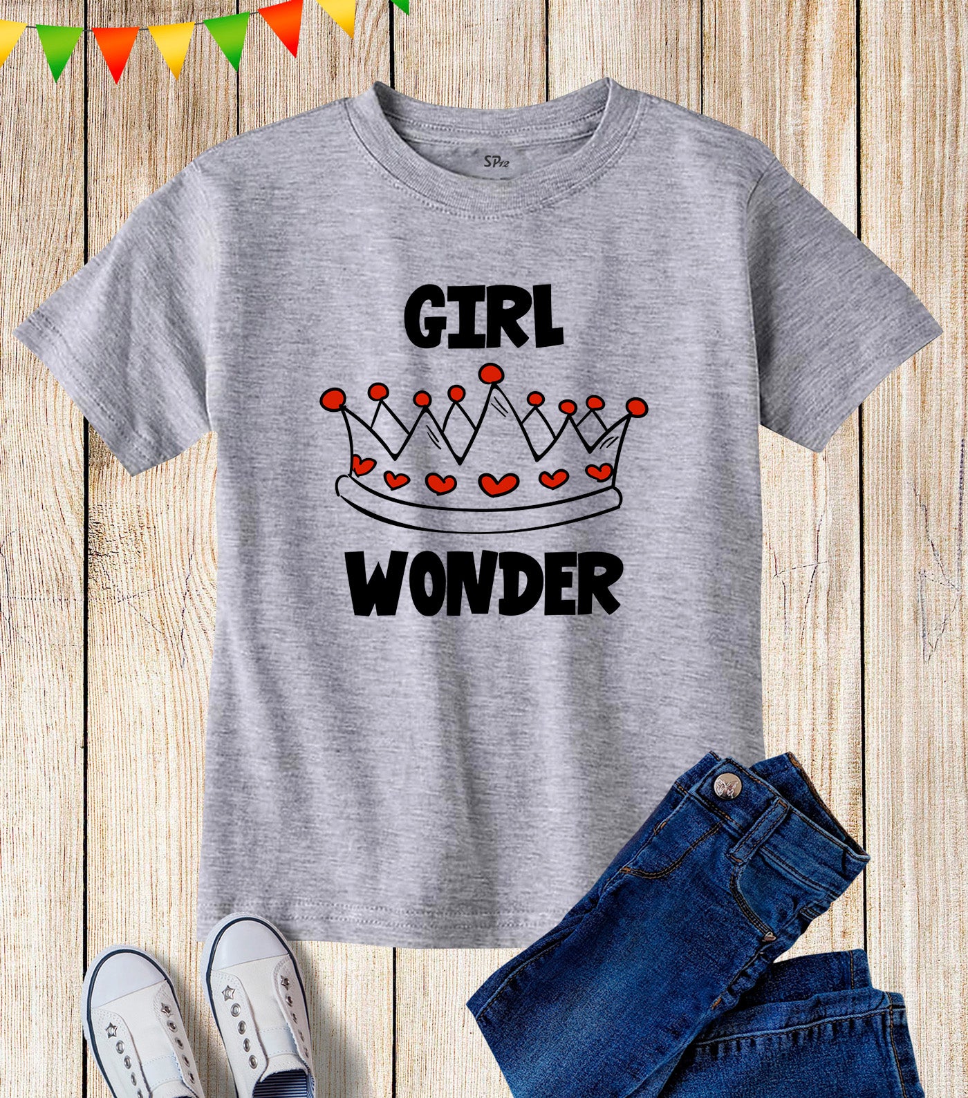 Girl Wonder Crown Kids T Shirt