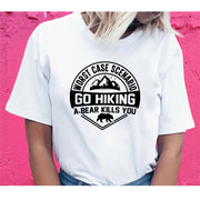 Funny Hiking Adventure Worst Case Scenario Mountain Camping T-Shirt
