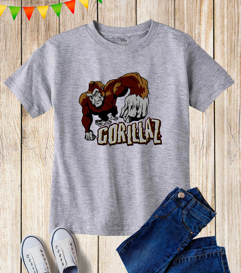 Kids Wildlife Movie Character Gorilla T Shirt